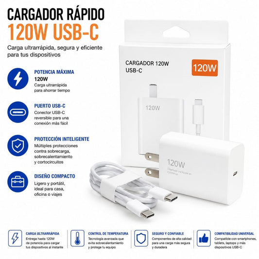 SET CARGADOR 120W TYPE-C
