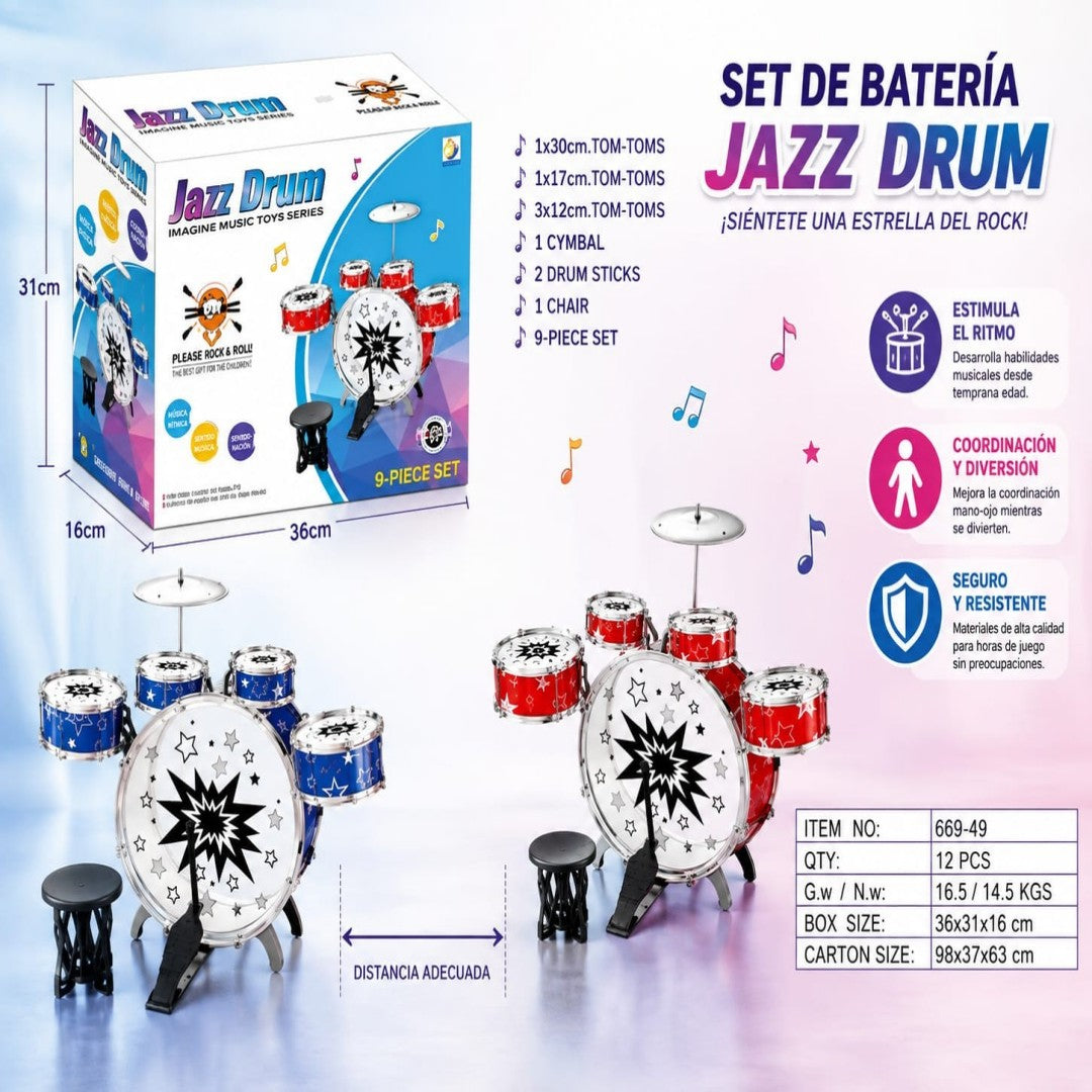 JUEGO BATERIA CON BANCO 669-49