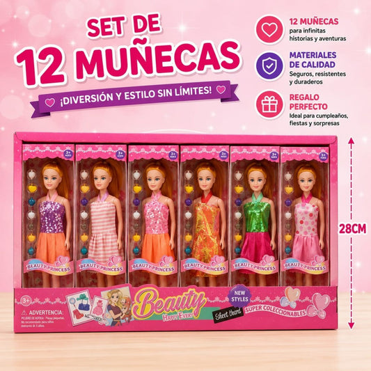 MUNECA BARBIE 11PULG 12PCS 192B
