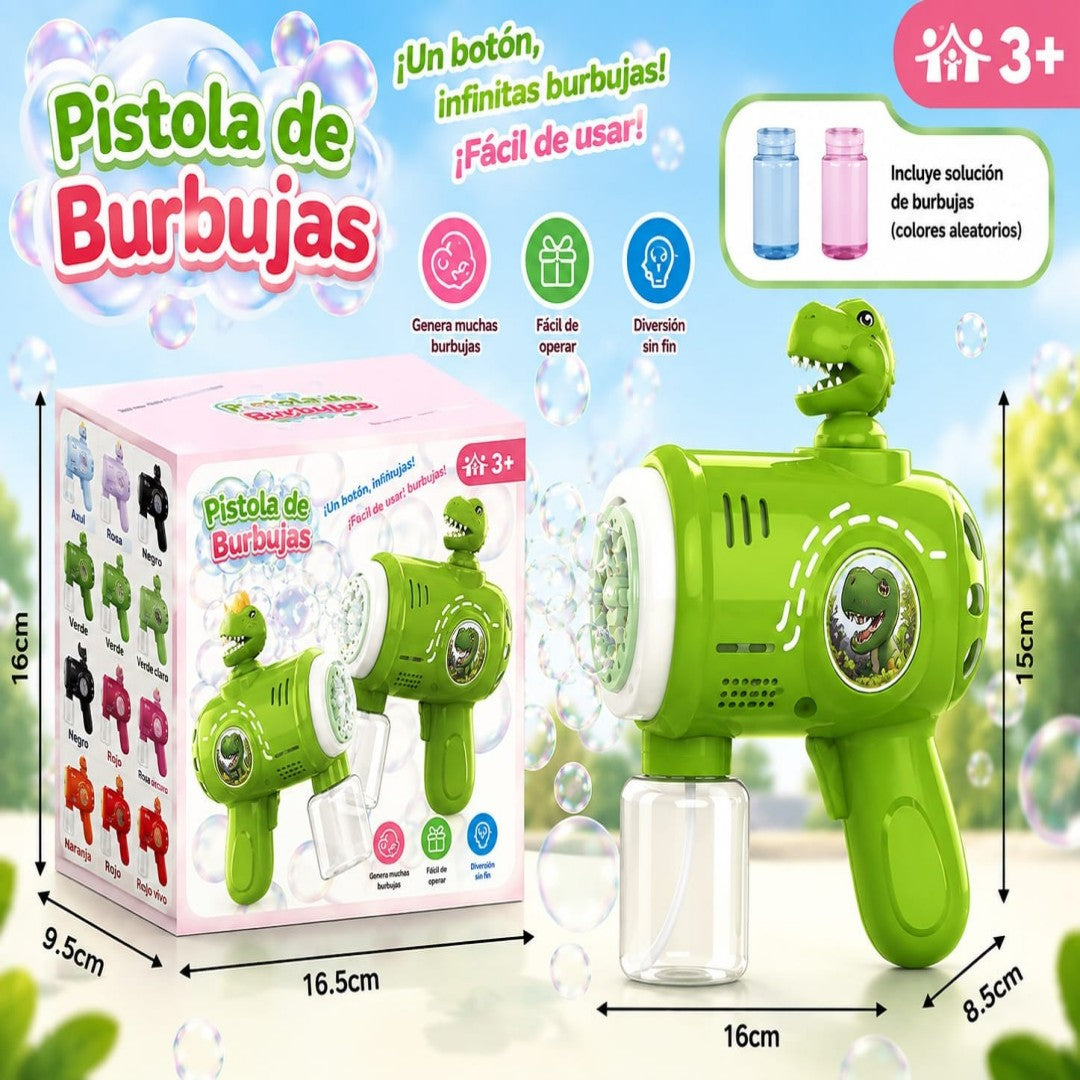 PISTOLA BURBUJA DINOSAURIO 019-6B