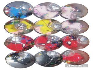 BOLAS AGUA LUZ 6.5CM MUNECO