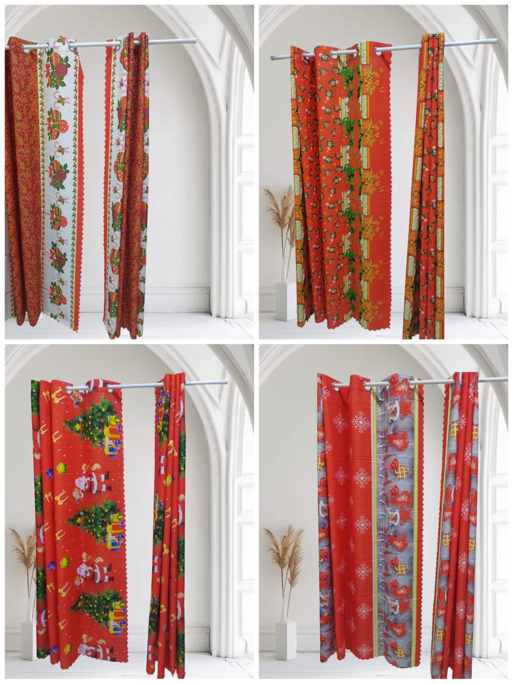 CORTINA VENTANA NAVID 2PCS 1.45*2M