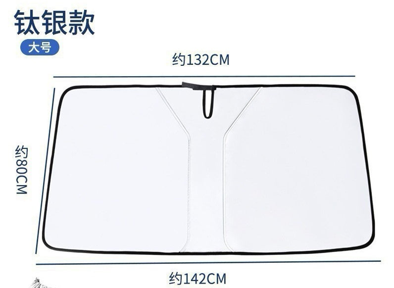 PARASOL PARA CARRO 132*80*142CM PLATEADO