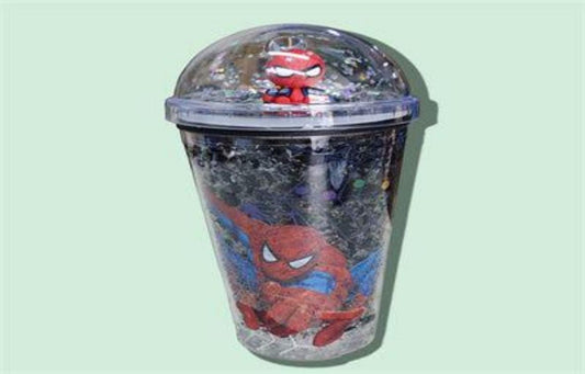 VASO CON LUZ 450ML HOMBRE ARANA