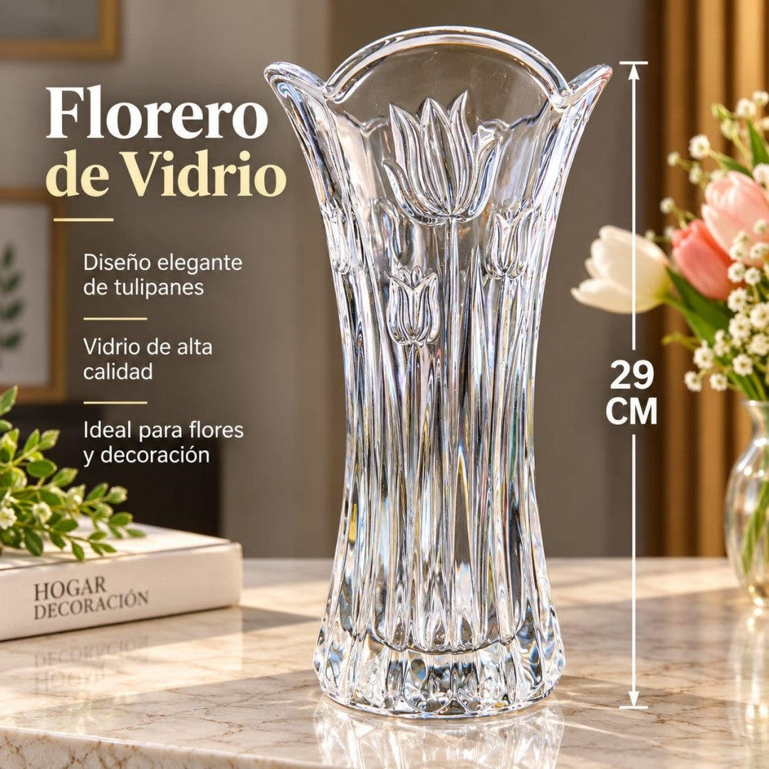 FLORERO VIDRIO 15.5*29CM HP300-3