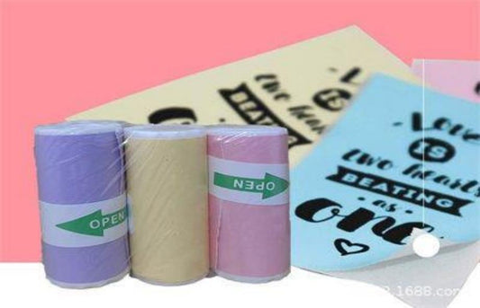 PAPEL STICKER COLOR P/ MINI IMPRESORA