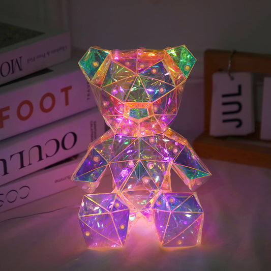 LAMPARA OSO 25CM TRANSPARENTE
