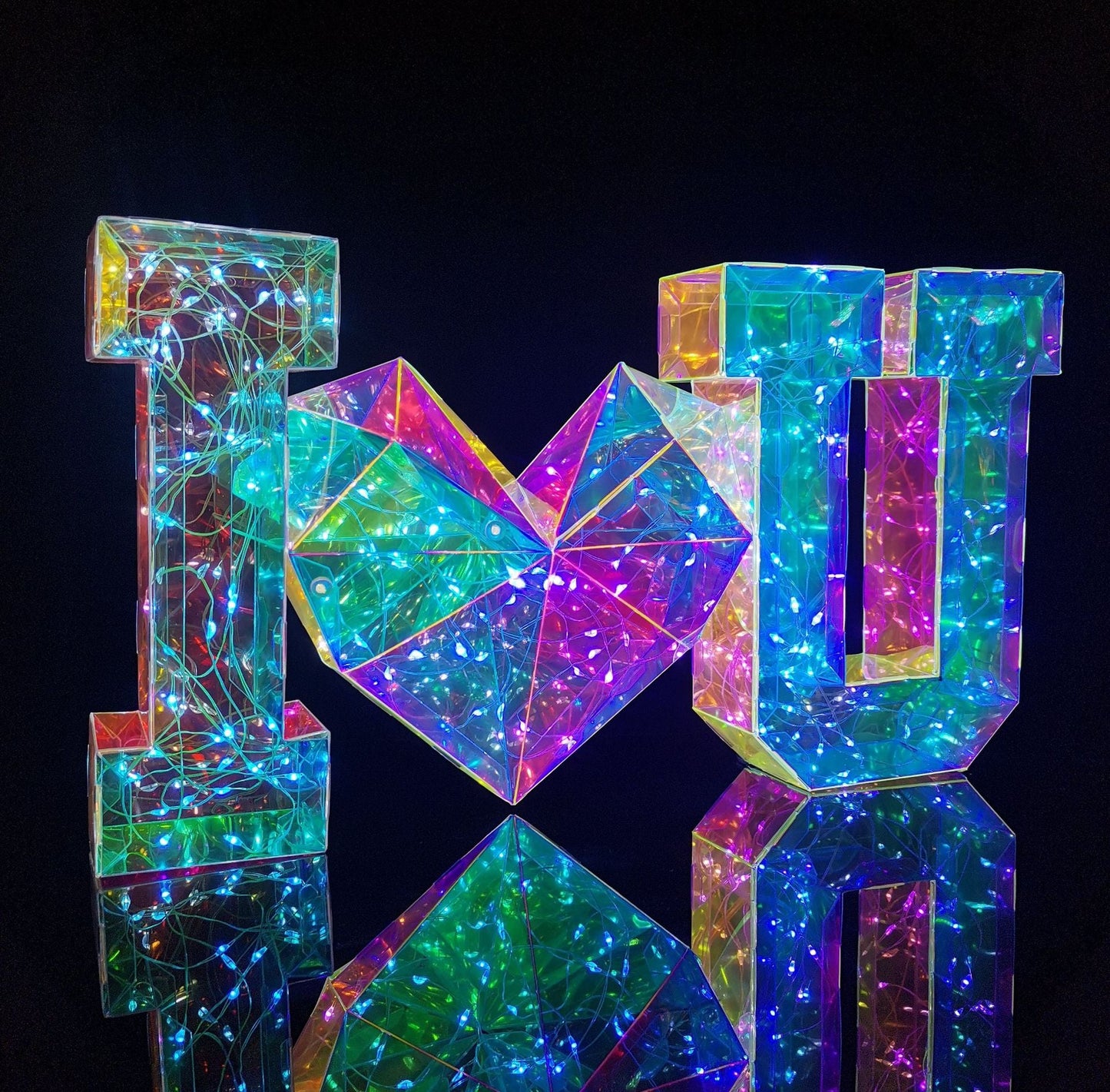 LAMPARA I LOVE U  TRANSPARENTE