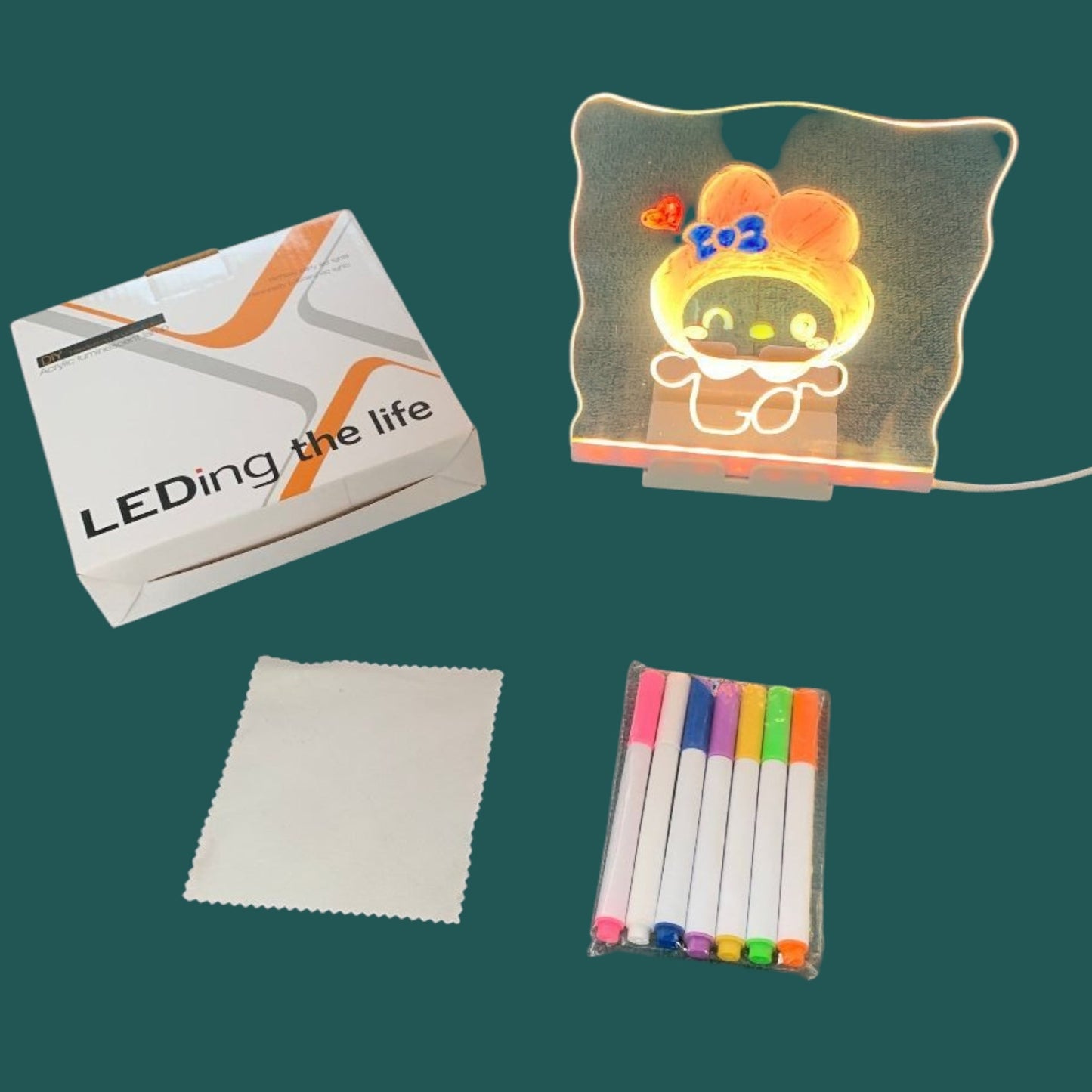 LAMPARA PIZARRA LED DIY2020