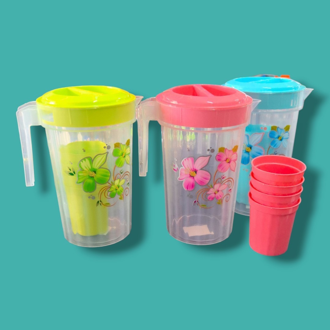 JUEGO PICHEL CON VASO PVC 5PCS 8802