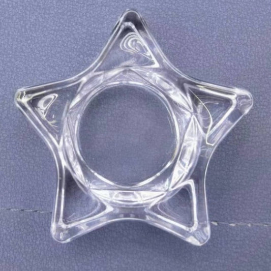 CANDELABRO VIDRIO ESTRELLA