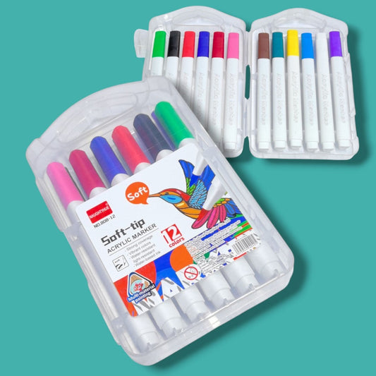 MARCADORES PUNTA SUAVE 12COLOR 808-12