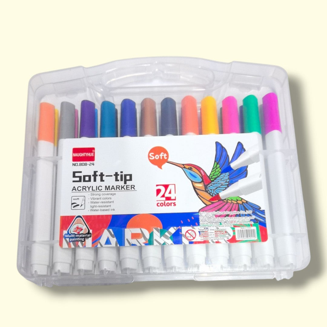 MARCADORES PUNTA SUAVE 24COLOR 808-24