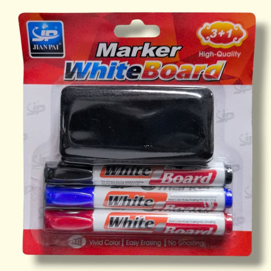 SET 3 MARCADORES+BORRADOR P\PIZARRA 882-3+1