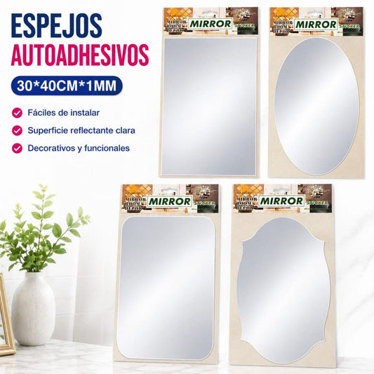 ESPEJO ADHESIVO DE PARED 30*40CM*1MM