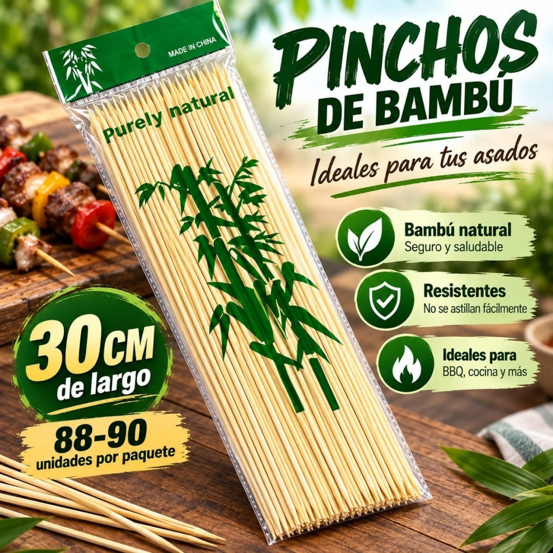 PINCHO BAMBU DELGADA 30CM 88PCS B