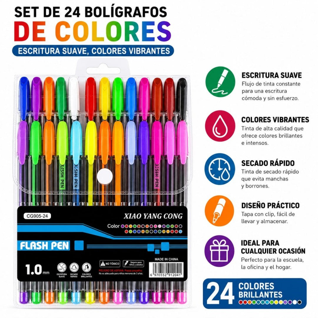 LAPICERO GEL 24 COLOR CQ905-24