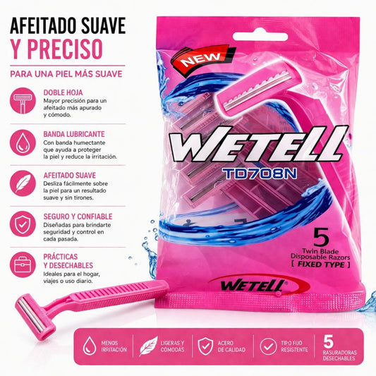 PRESTOBARBA ROSADA BOLSA WT708