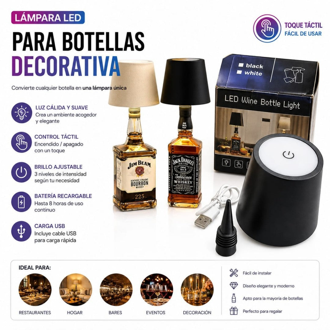 LAMPARA SOMBRA BOTELLA LICOR