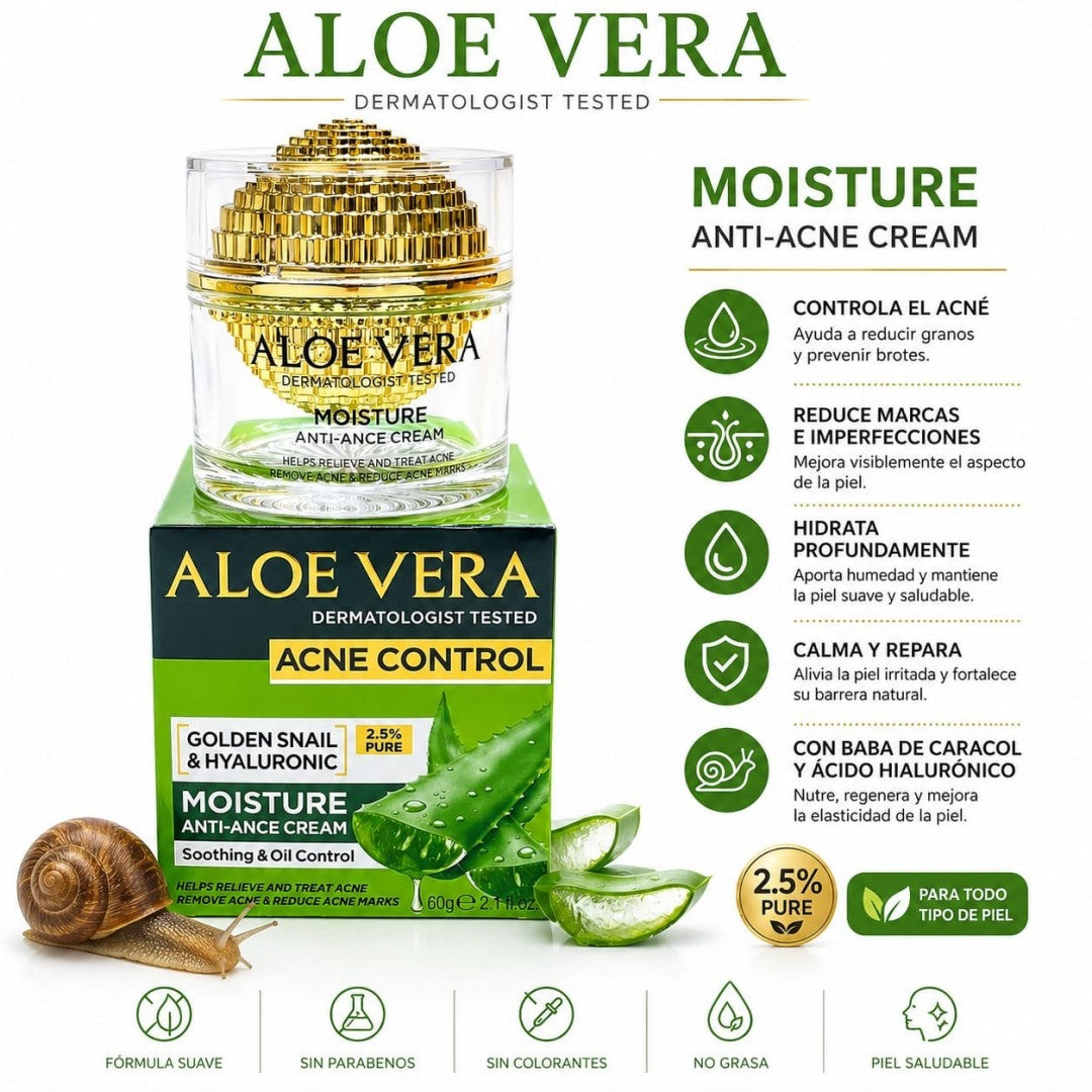 CREMA FACIAL ANTI ACNE DE ALOE 60G HA3162