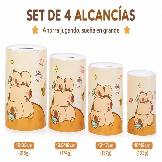 SET ALCANCIA 4PCS CAPIBARA