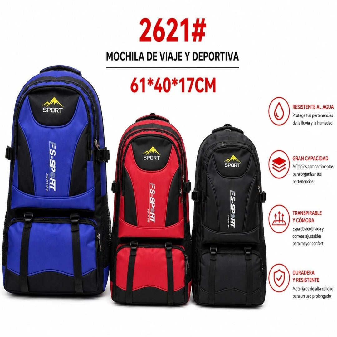 MOCHILA DE VIAJE GRAN CAPACIDAD 2621