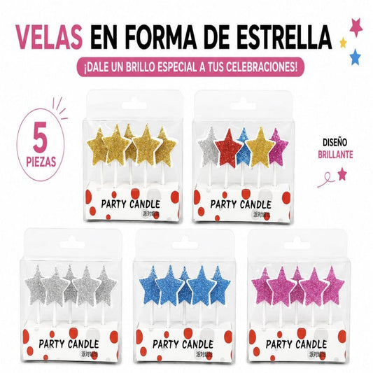 CANDELA ESTELLA ESCARCHA 5PCS