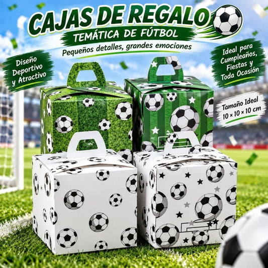 CAJA DE REGALO FUTBOL 10*10*10CM