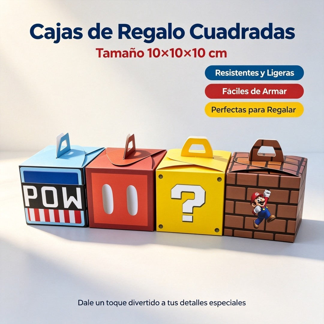 CAJA DE REGALO MARIO 10*10*10CM