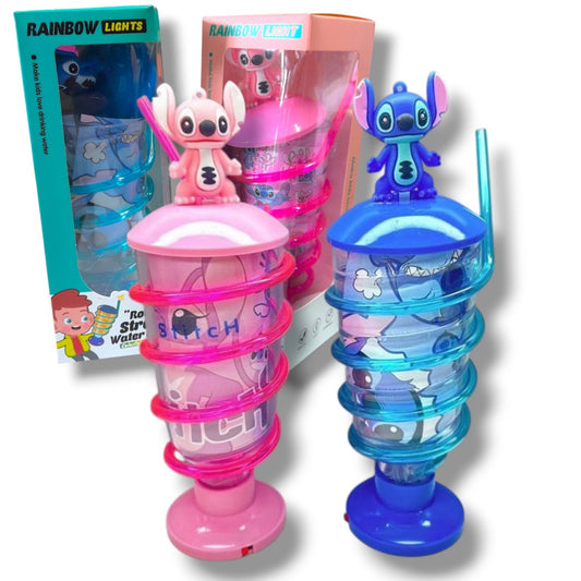 VASOS CON PAJILLA LUZ STITCH