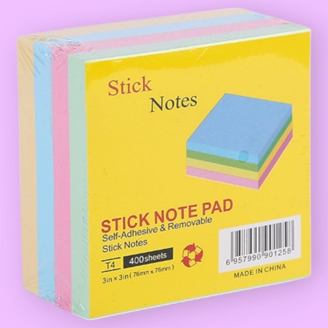 BLOC DE NOTAS ADHESIVA 76MM*76MM 400H