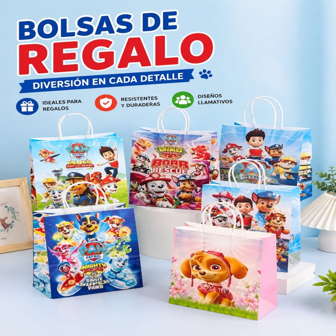 BOLSA REGALO PAPEL PERSONAJE 15*21