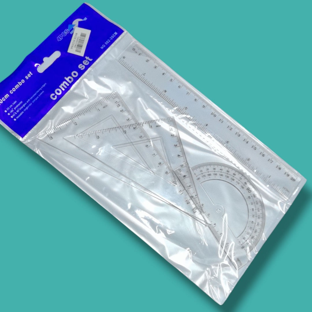 SET REGLA Y ESCUADRA 20CM