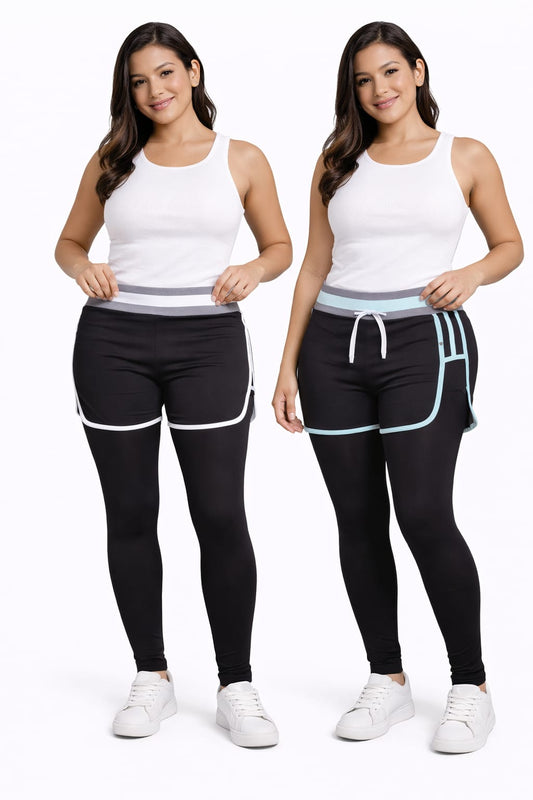 Pantaloneta lycra dos piezas negro