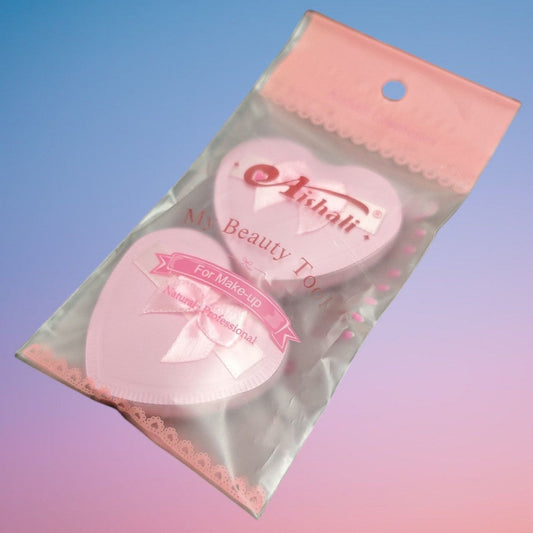 ESPONJA MAQUILLAJE 2 PCS CORAZON