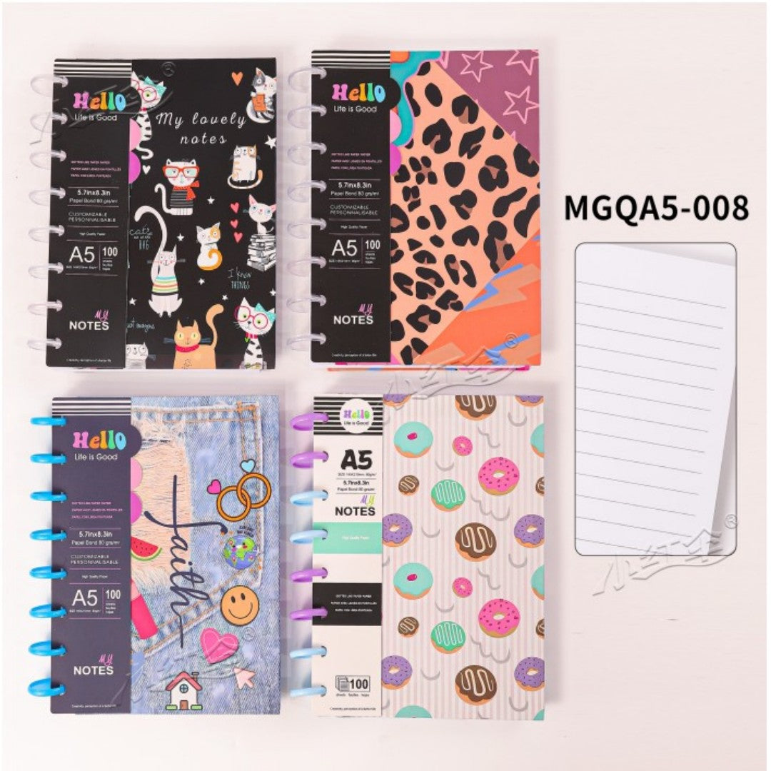 CUADERNO RESORTE A5 MGQA5-008