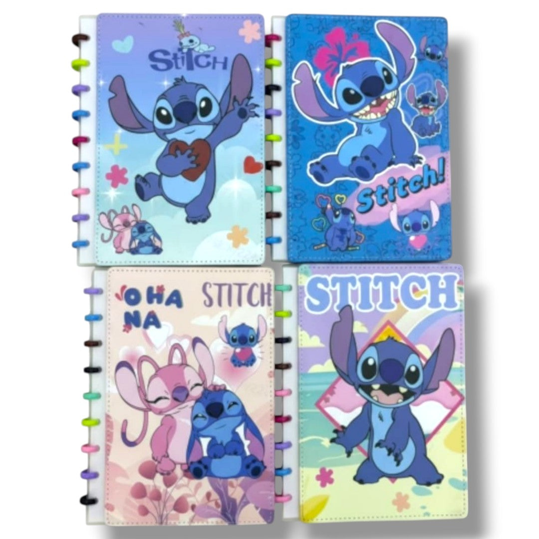 CUADERNO RESORTE B5 STITCH TAPA DURA