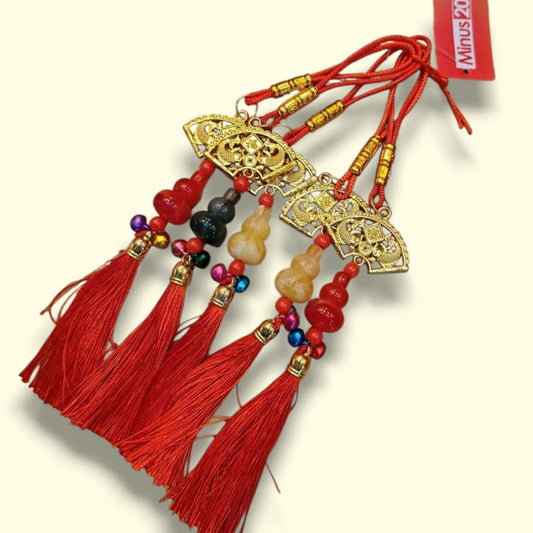 COLGANTE CHINO BUENA SUERTE ABANICO 25CM