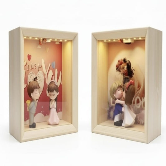 ADORNO AMOR MARCO DE MADERA CON LUZ BT1261.57