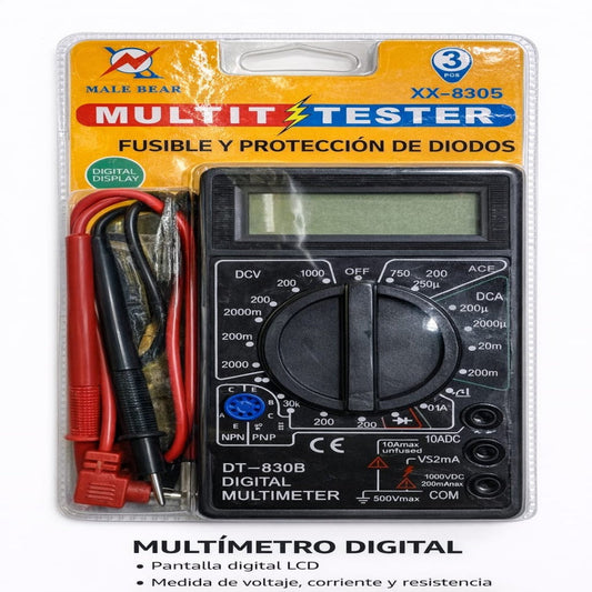 MULTIMETRO DIGITAL XX830