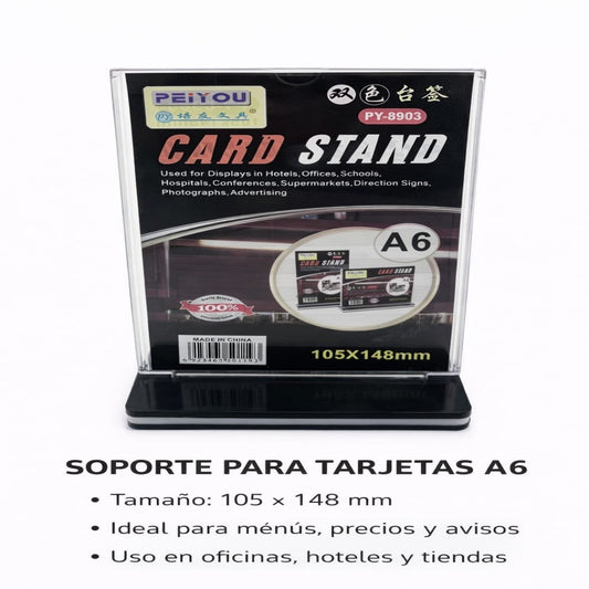 PORTA AVISO ACRILICO A6 8903