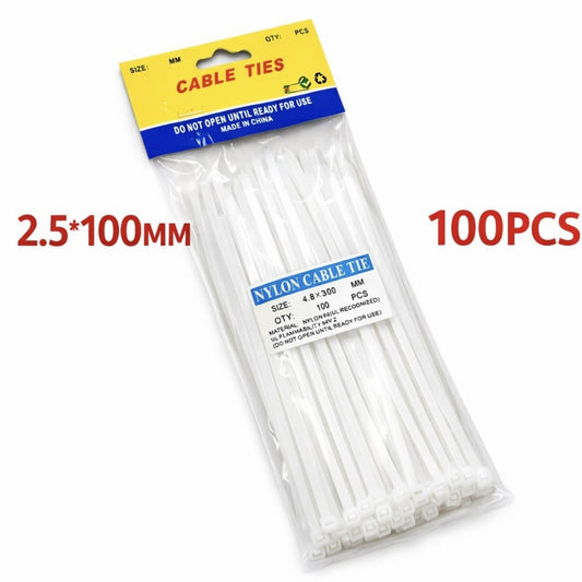 AMARRAS PLASTICAS BLANCO 100PCS 2.5*100MM 230