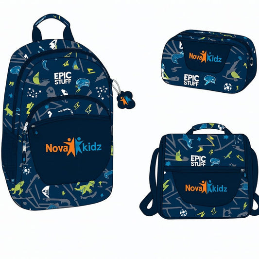 SALVEQUE+LONCHERA+CARTUCHERA 18PUL NOVA 14