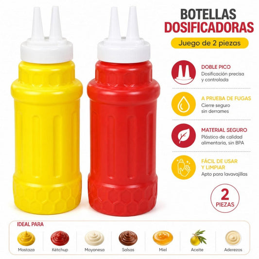 BOTELLA PARA SALSAS 2PCS 90C-2204