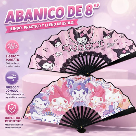 ABANICO KUROMI 8PUL