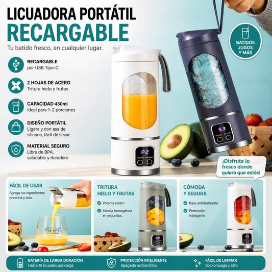 MINI LICUADORAS BOTELLA PORTATIL HS-860