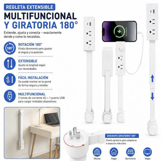 EXTENSION PARED 180° GIRA EXTENSIBLE USB