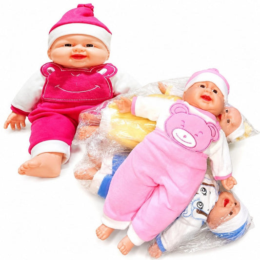 MUNECO BEBE PELON CON RISA GDE 132