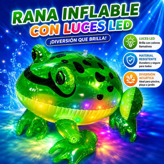 RANA INFLABLE CON LUZ