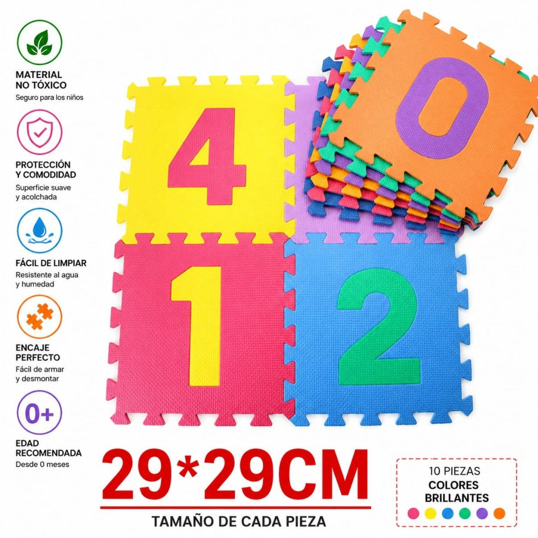ALFOMBRA NUMERO FON 29*29CM 10PCS BB-1